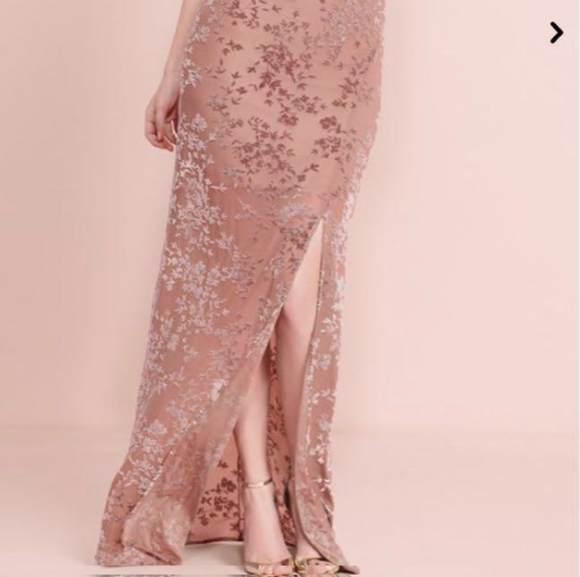 Dynamite Mauve/Blush Velvet Formal Gown - Picture 3 of 13